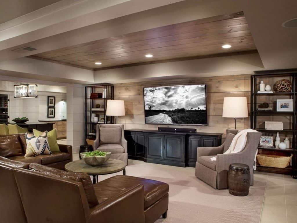 basement led downlighting