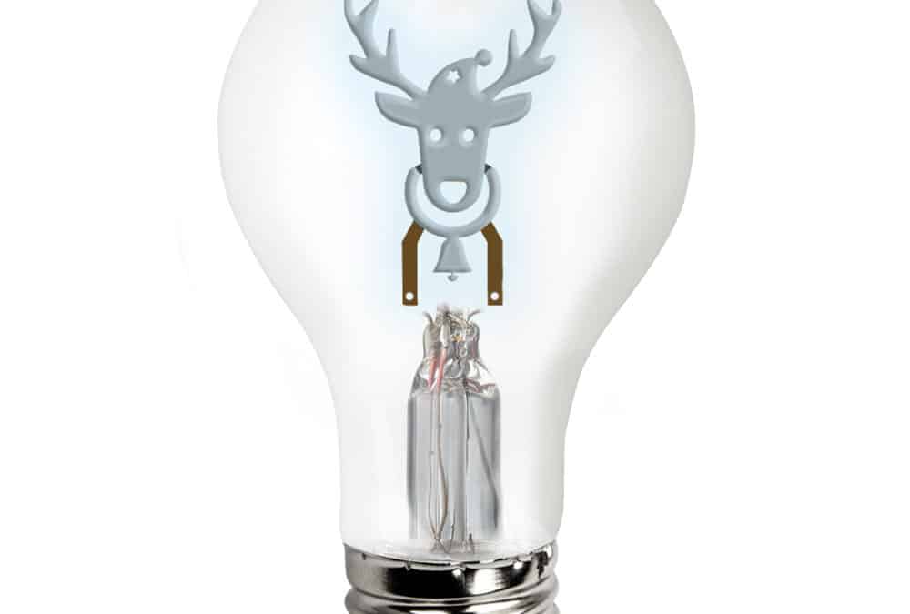 LED Shape Filament A19 Lamp Reindeer – 1.5W