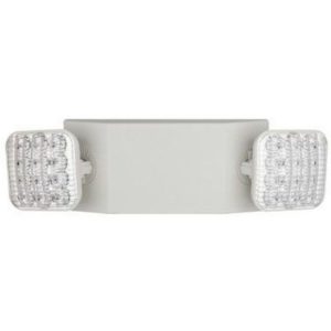 Low Profile Emergency Light Remote Compatible Self Diagnostic Test White - 14"