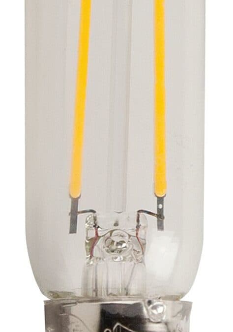 LED Classic Filament T6 Lamp, Clear – 0.8″, 25W, 24K