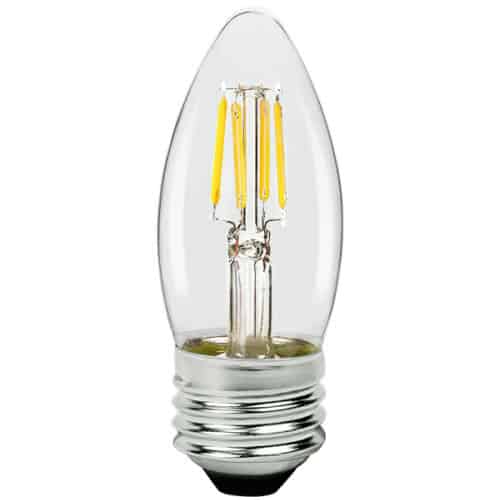 LED Filament High CRI Lamp E26 Clear Blunt – 1.4″, 3W, 40K