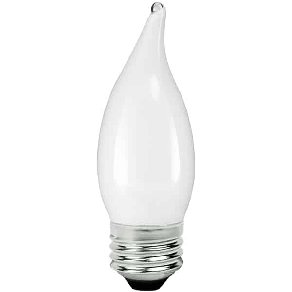 LED Filament High CRI Lamp E26 Frosted Flame – 1.4″, 3W, 27K