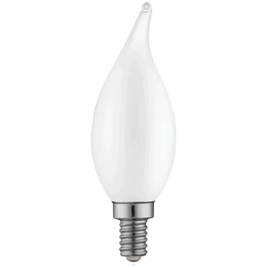 AmberGlow White Filament F11 Lamp E12 Frost – 1.4″, 5W, 24K
