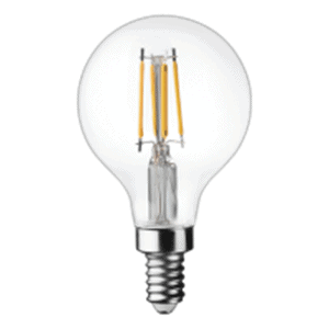 California Quality LED G26 Lamp E26 Clear – 4.5″, 4.5W, 27K