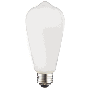 AmberGlow White Filament ST19 Lamp E26 Frost – 2.5″, 5W, 24K