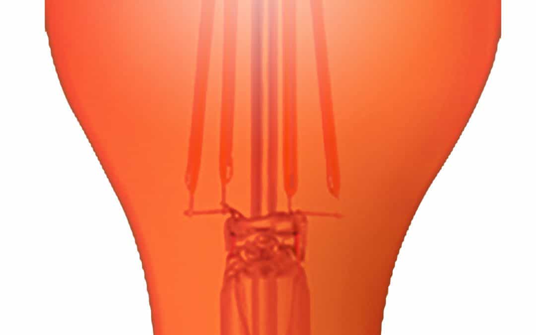 LED Color A19 Lamp Orange – 4.2″, 8W