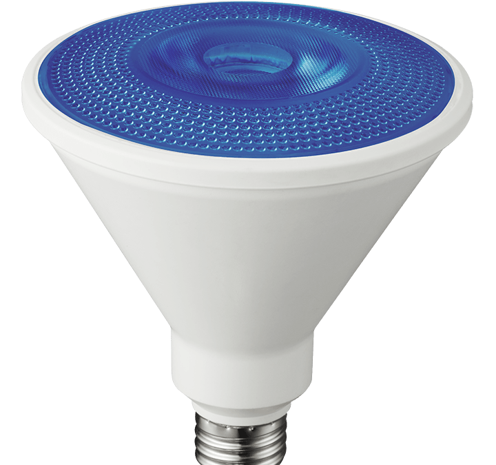 LED Color Non-Dimmable PR38 Lamp Blue – 5.3″, 10W