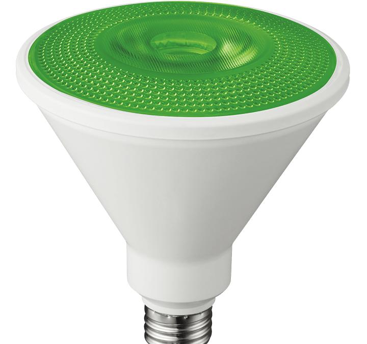 LED Color Non-Dimmable PR38 Lamp Green – 5.3″, 10W