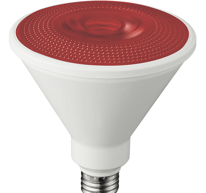 LED Color Non-Dimmable PR38 Lamp Red – 5.3″, 10W