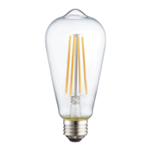 California Quality LED ST19 Lamp E26 Clear – 5.4″, 4.5W, 27K