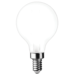 AmberGlow White Filament G16 Lamp E12 Frost – 2″, 3W, 24K