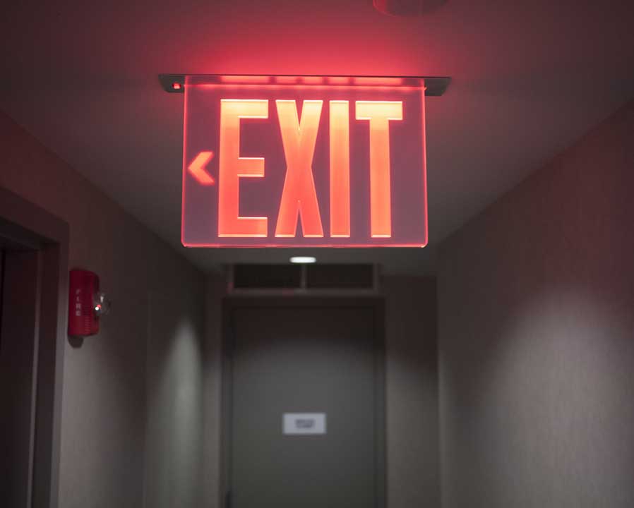 Emergency Lighting Exit Sign Outdoor