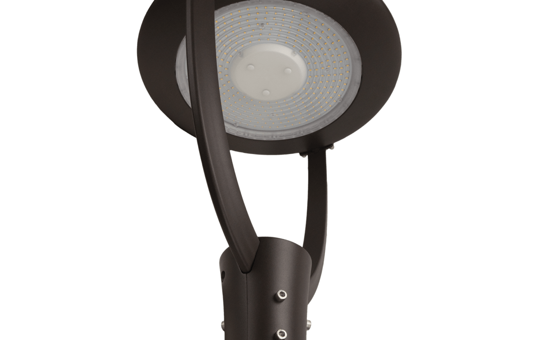 LED Post Top Light w/ NEMA 7-Pin, Bronze – 20.8″, 100W, 50K