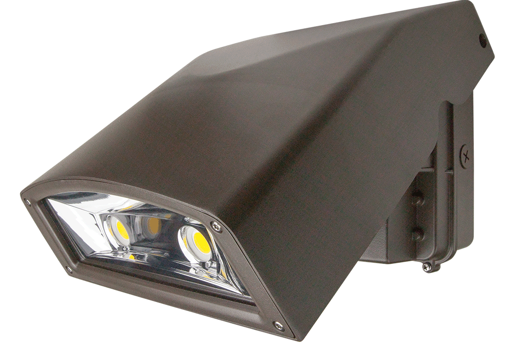 LED Adjustable Wall Packs Bronze w/ Button Photocell – 13″, 90W, 40K
