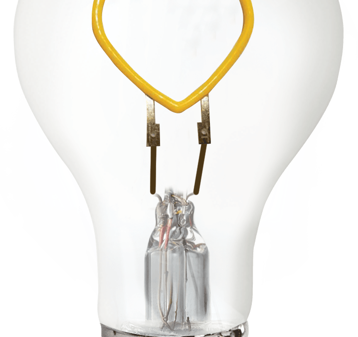LED Shape Filament A19 Lamp Heart Base Down – 1.5W