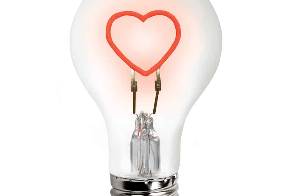 LED Shape Filament A19 Lamp Red Heart – 1.5W