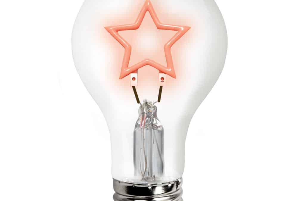 LED Shape Filament A19 Lamp Red Star – 1.5W