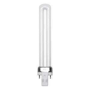 Compact Fluorescent PL Lamp, Twin Tube 2-Pin w/ Instant Start – 7″, 13W, 27K