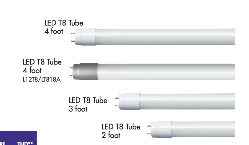 4' GLASS LED T8 Type A 41K, LED Tubes