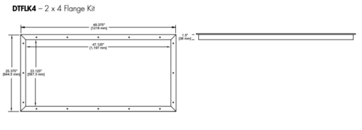 Sheet Rock Flange Kit for 2'x4' Troffers - Image 2