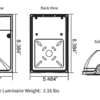 LED Compact Wall Pack w/ Photocell - 8", 25W, 40K - Image 3