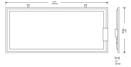 LED 2' Flat Panel Troffer Retrofit Kit - 4', 38W/29W/23W, CCT 35K/41K/50K - Image 3