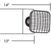 Low Profile Emergency Light Remote Compatible Black - 14" - Image 2
