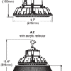 LED Round High Bay Luminaire 277V-480V - 10", 100W, 50K - Image 3