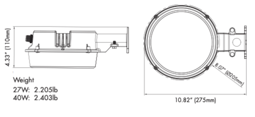 LED Security Light - 11", 40W, 50K - Image 2