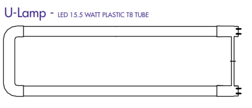 TCP LT815AB50K T8040750E Type AB LED T8 4' 15W 5000K Glass