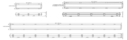Vapor Tight Luminaire - 4', 40W, 50K - Image 3