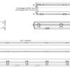 Vapor Tight Luminaire w/ Battery Back-up - 4', 40W, 40K - Image 3