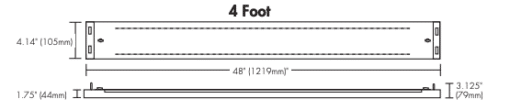 4' LED T8 2 Lamp Single End General Purpose Strip - 4' - Image 3