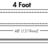 4' LED T8 2 Lamp Single End General Purpose Strip LS1 - 4' - Image 3