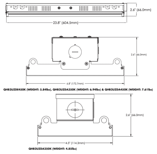 QTL Series High Bay w/ PIR Motion Sensor – 2′, 220W, 40K - Image 2