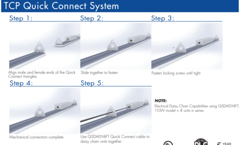QTL Series High Bay Quick Connect - 4', 110W, 50K - Image 5