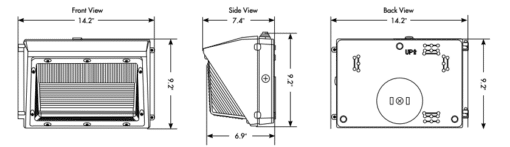 Select Series LED Wall Pack - 14.2", 35W/45W/55W, CCT 30K/40K/50K - Image 2