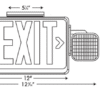 Universal Combo Emergency Exit Sign White Housing w/ Red Lettering - Image 3