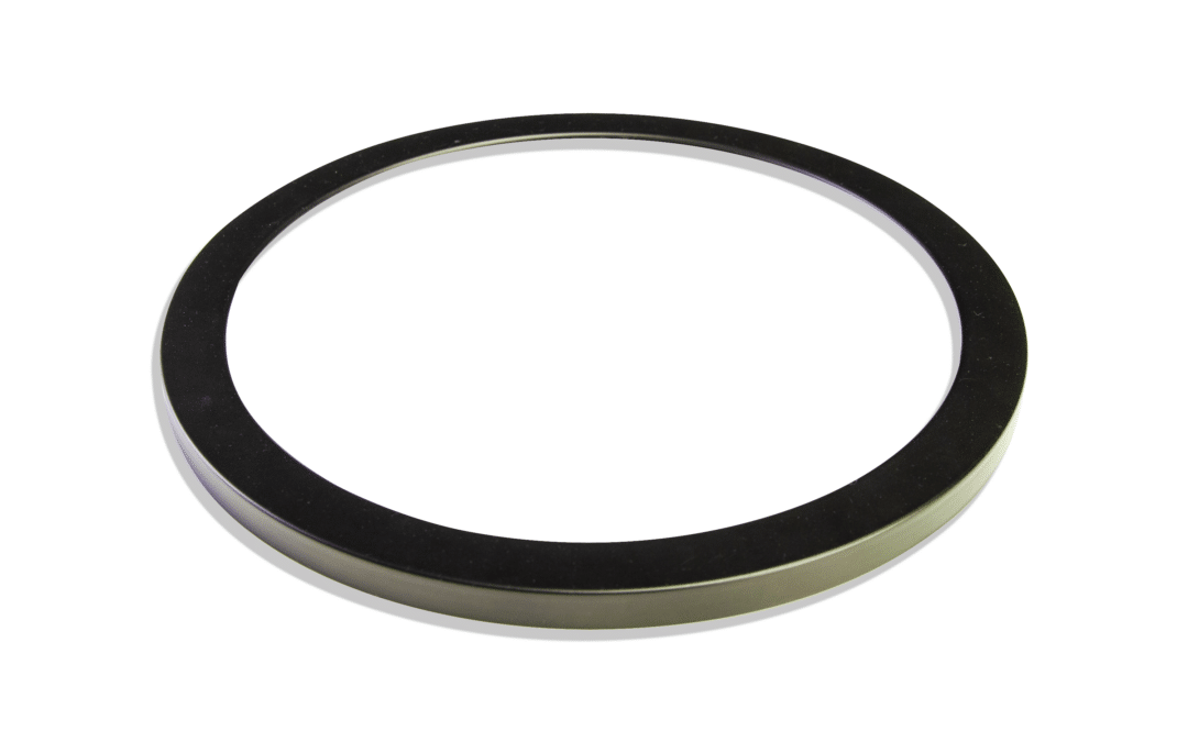 LED Slim Circle Flush Mount Matt Black Ring – 12″, 24W