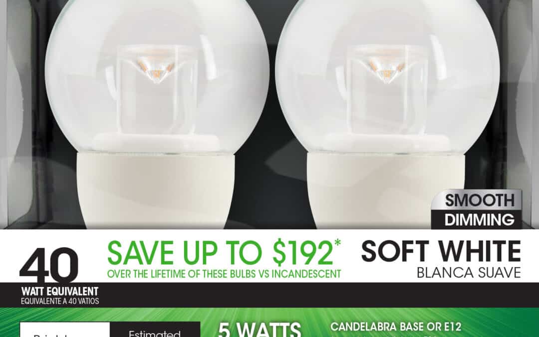 LED Globe – G16, 40W, 27K