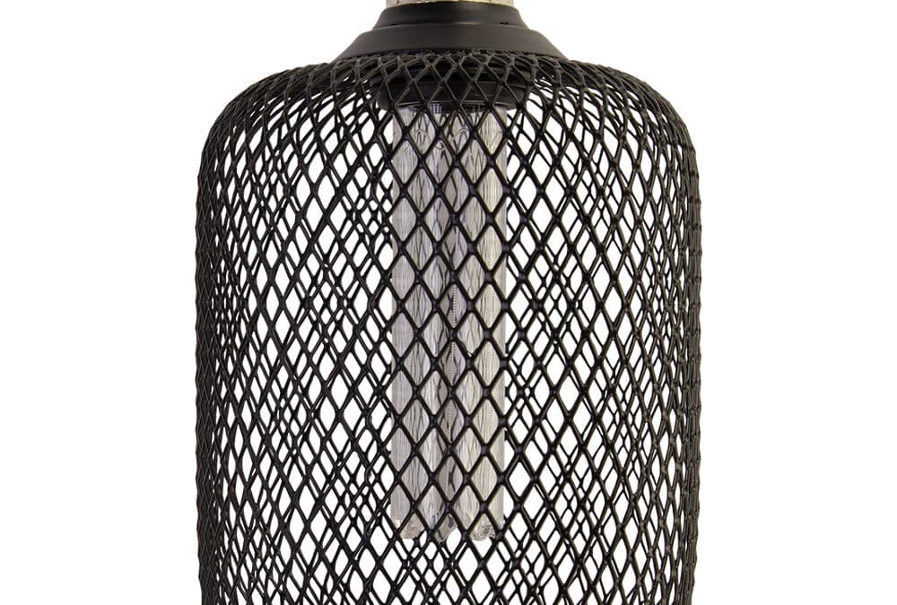 Accents Mesh Cylinder Cage Pillar Black Dimmable Pendant Light – 3.5W, 30K