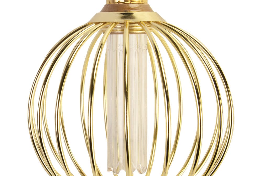 Accents Rail Round Cage Pillar Gold Dimmable Pendant Light – 3.5W, 30K