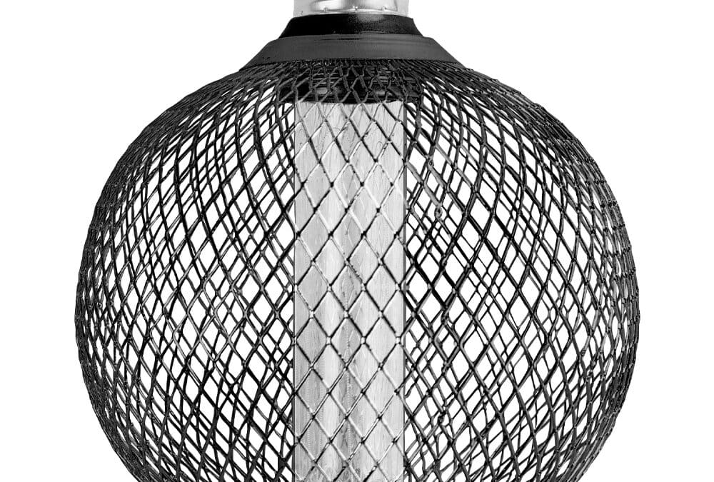Accents Mesh Round Cage Pillar Black Dimmable Pendant Light – 3.5W, 30K