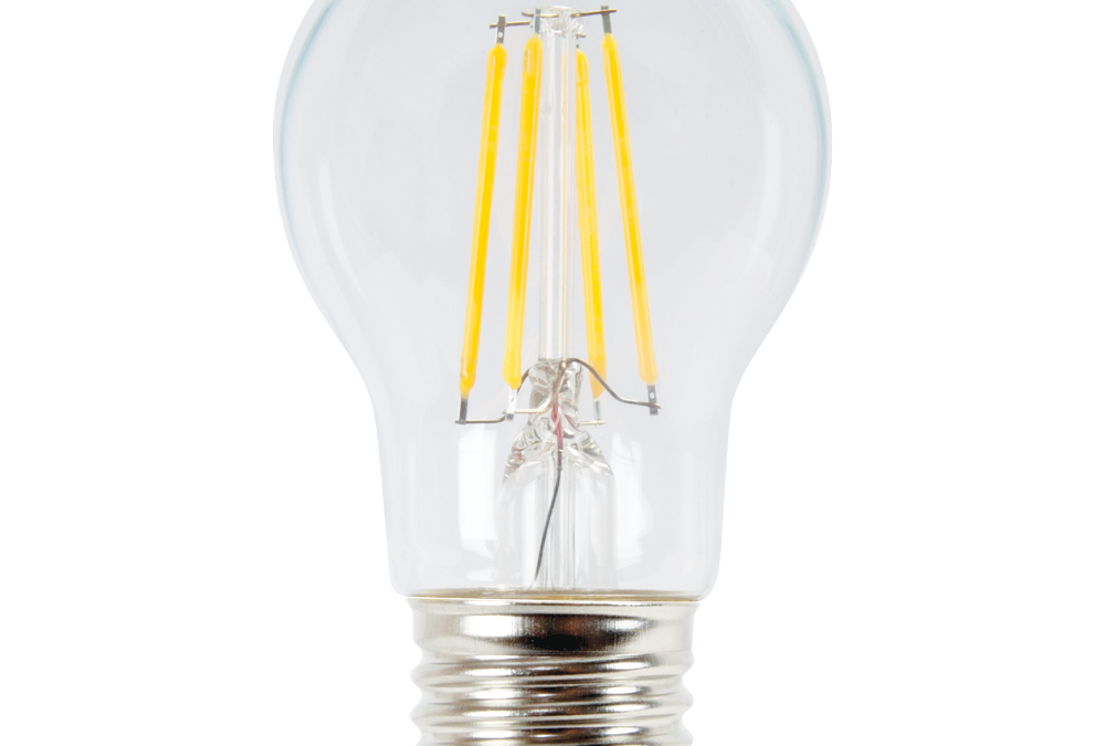 LED Filament High CRI Standard A19 Lamp Clear – 3.4″, 3.5W, 50K