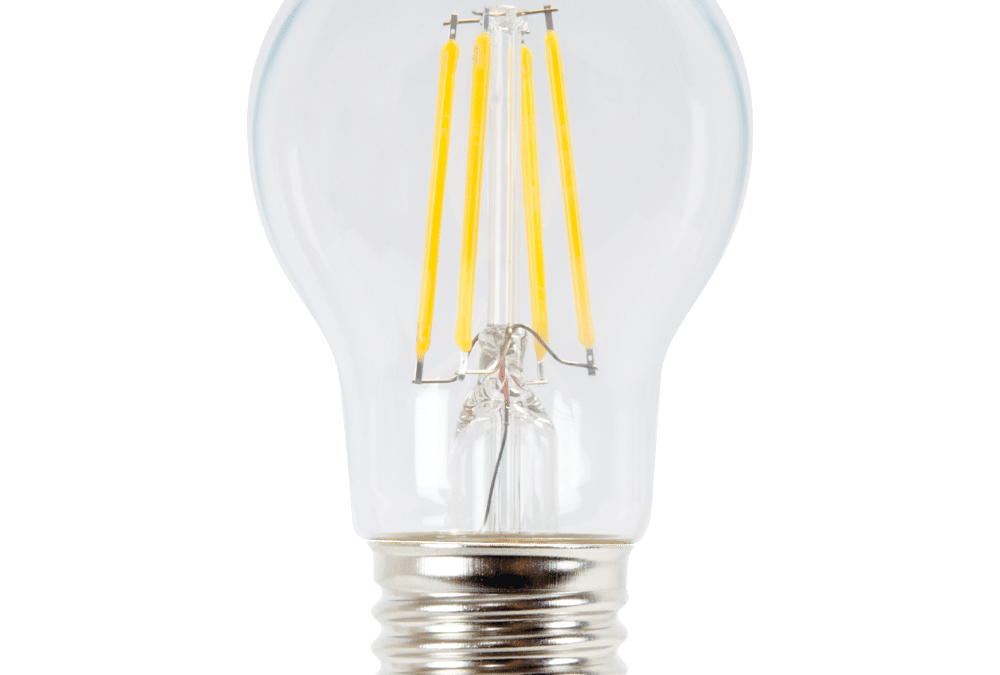 LED Filament High CRI Standard A19 Lamp Clear – 3.4″, 3.5W, 50K