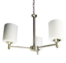Classic Round Chandelier 3-Light Brushed Nickel, Bulb Included