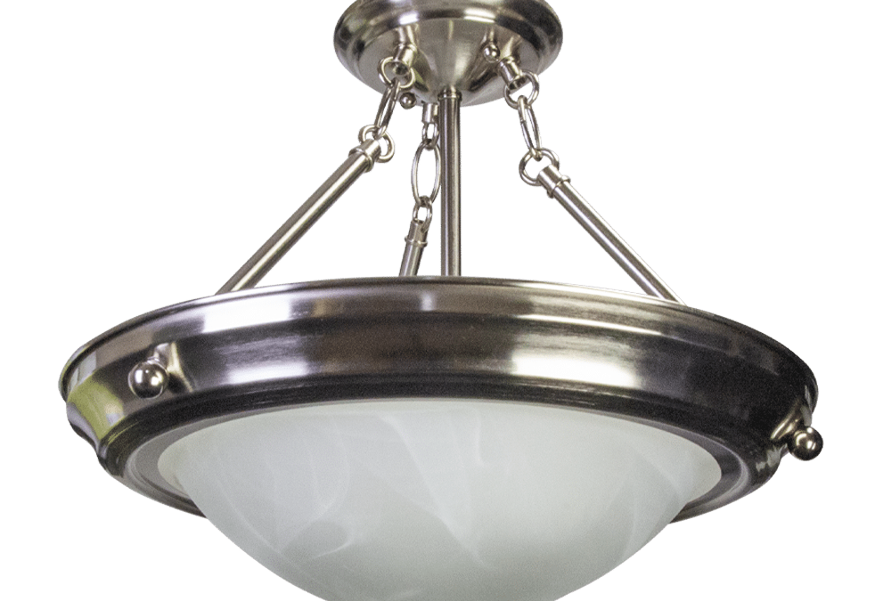 Classic Round Semi-Flush Mount – 15″, 13W, 30K