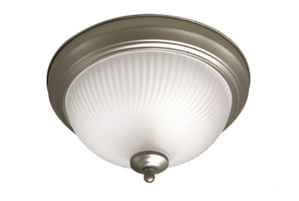 Traditional Round Flush Mount, Brushed Nickel – 12″, 13W, 30K