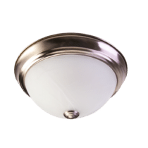 Traditional Round Color Selectable Flush Mount, White – 15″, 20W, 30K/40K/50K