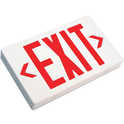 LED Poly 120V Exit Sign Red